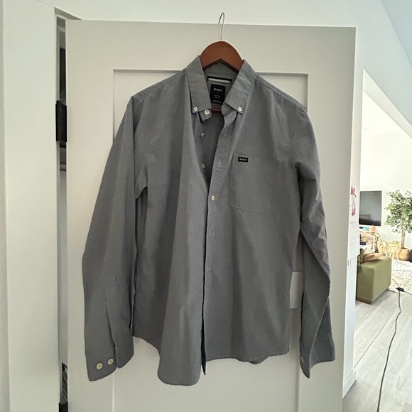 RVCA blue Button-Up Shirt SZ SMALL NWOT - Picture 1 of 8